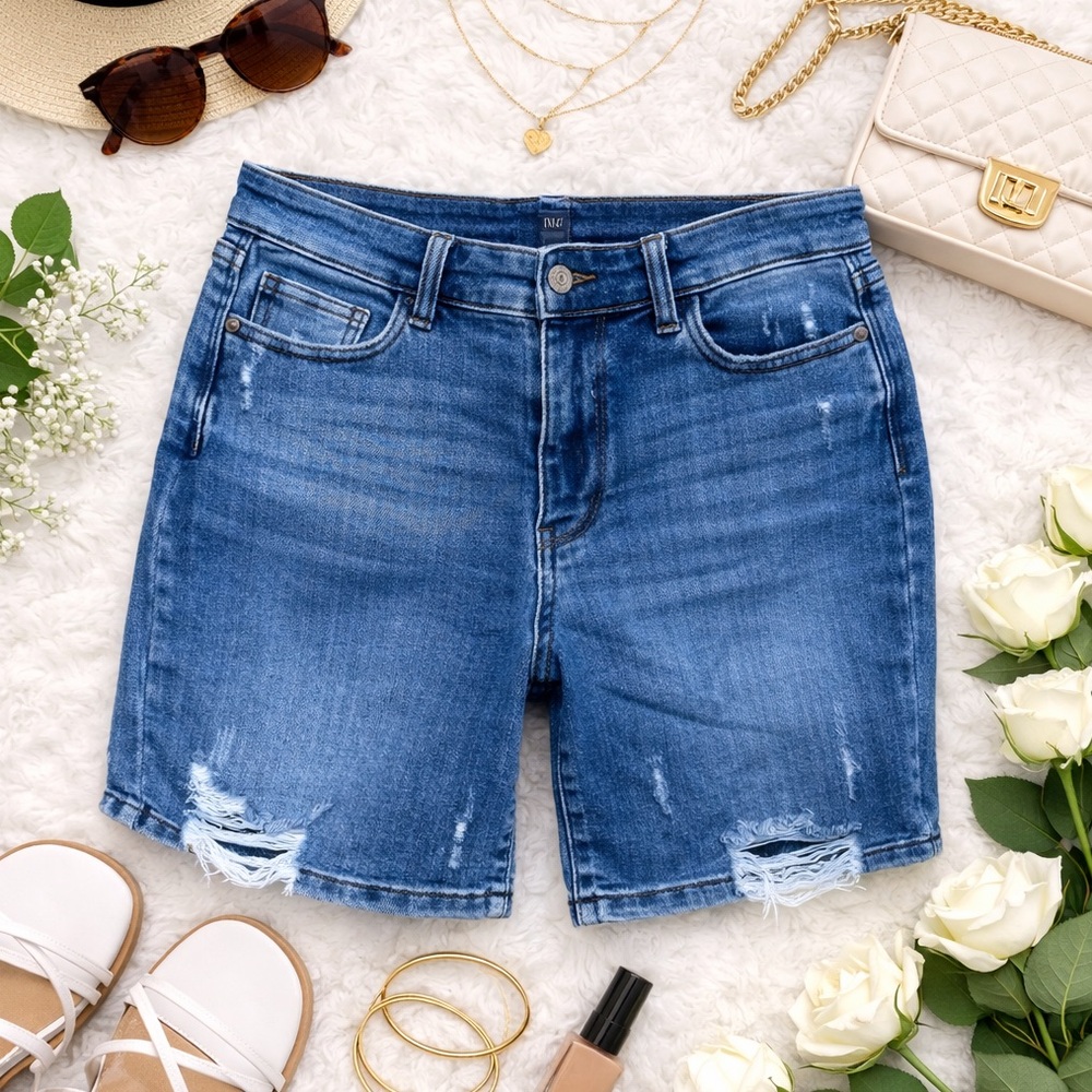 Judy Blue Women's Distressed Blue Jean Shorts